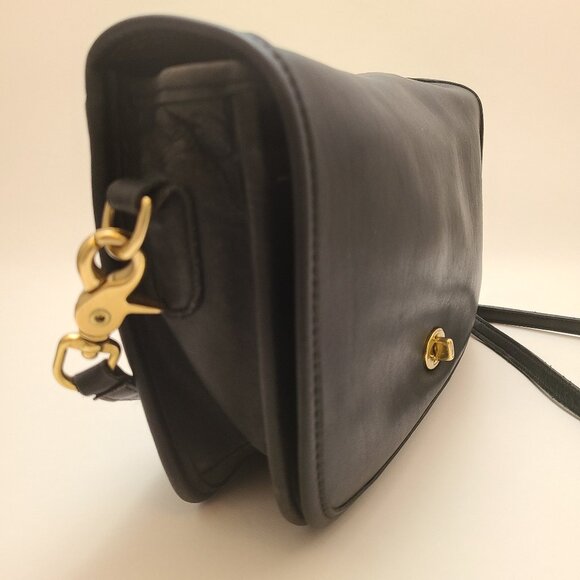 Vintage 90s Black Coach 9635 Convertible Clutch Removable Shoulder Strap - Picture 3 of 13